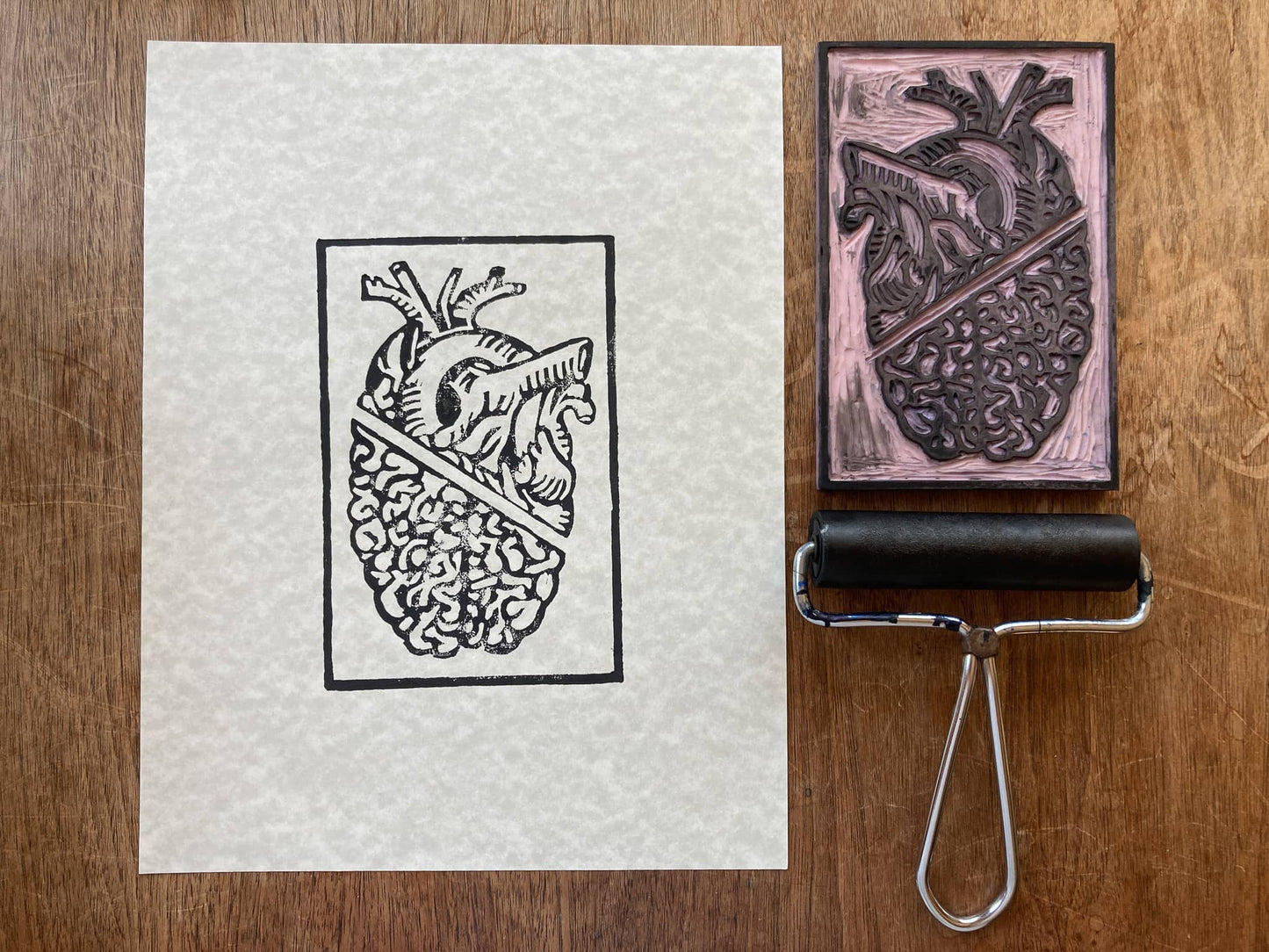 HARMONY ~ Linocut Print ~ 8*10