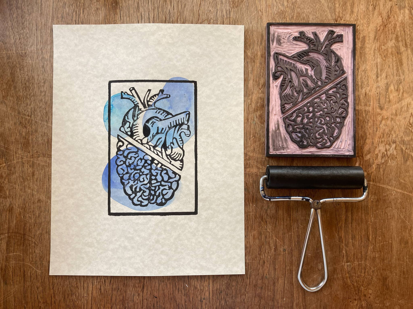 HARMONY ~ Linocut Print ~ 8*10