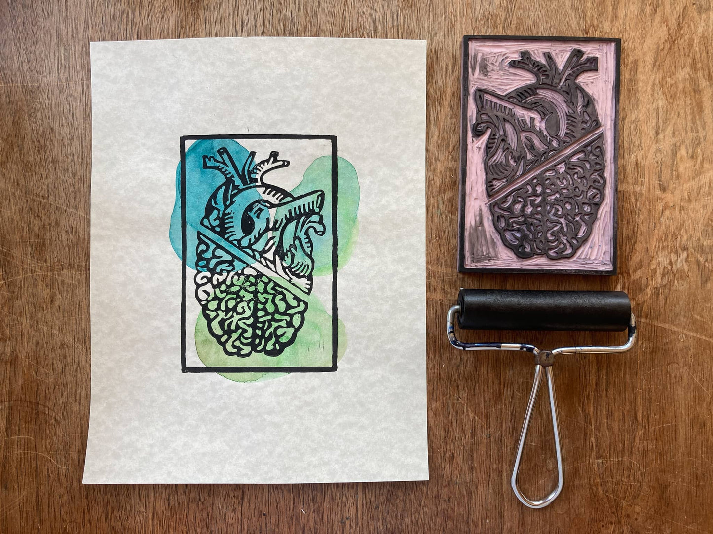 HARMONY ~ Linocut Print ~ 8*10