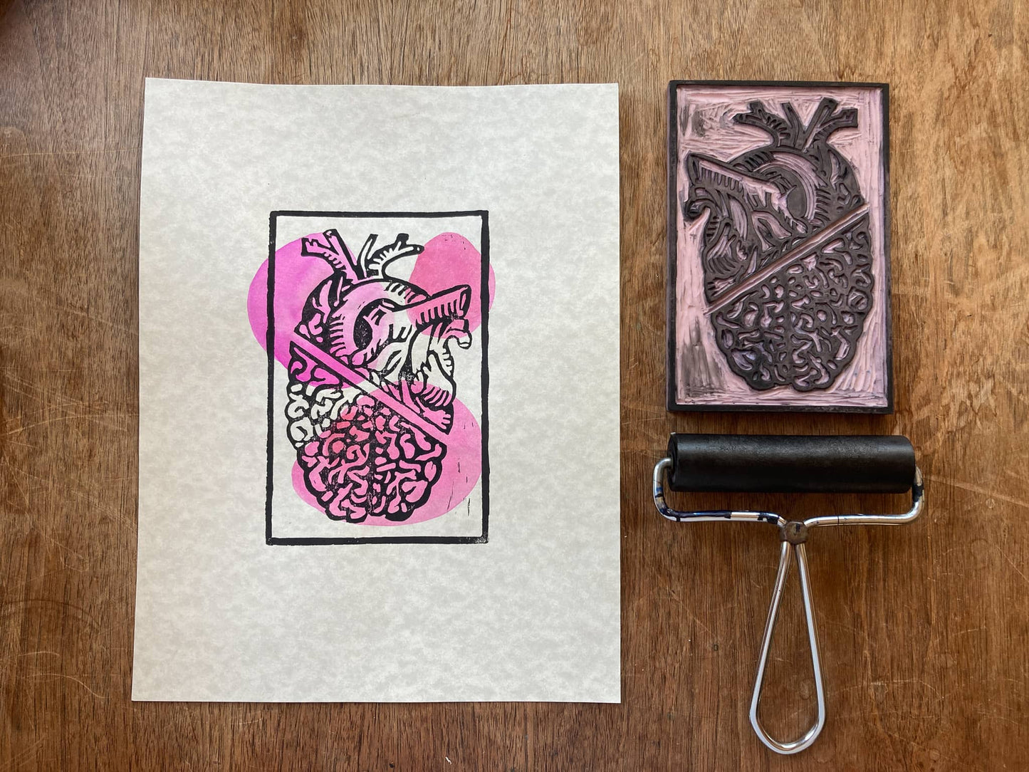 HARMONY ~ Linocut Print ~ 8*10
