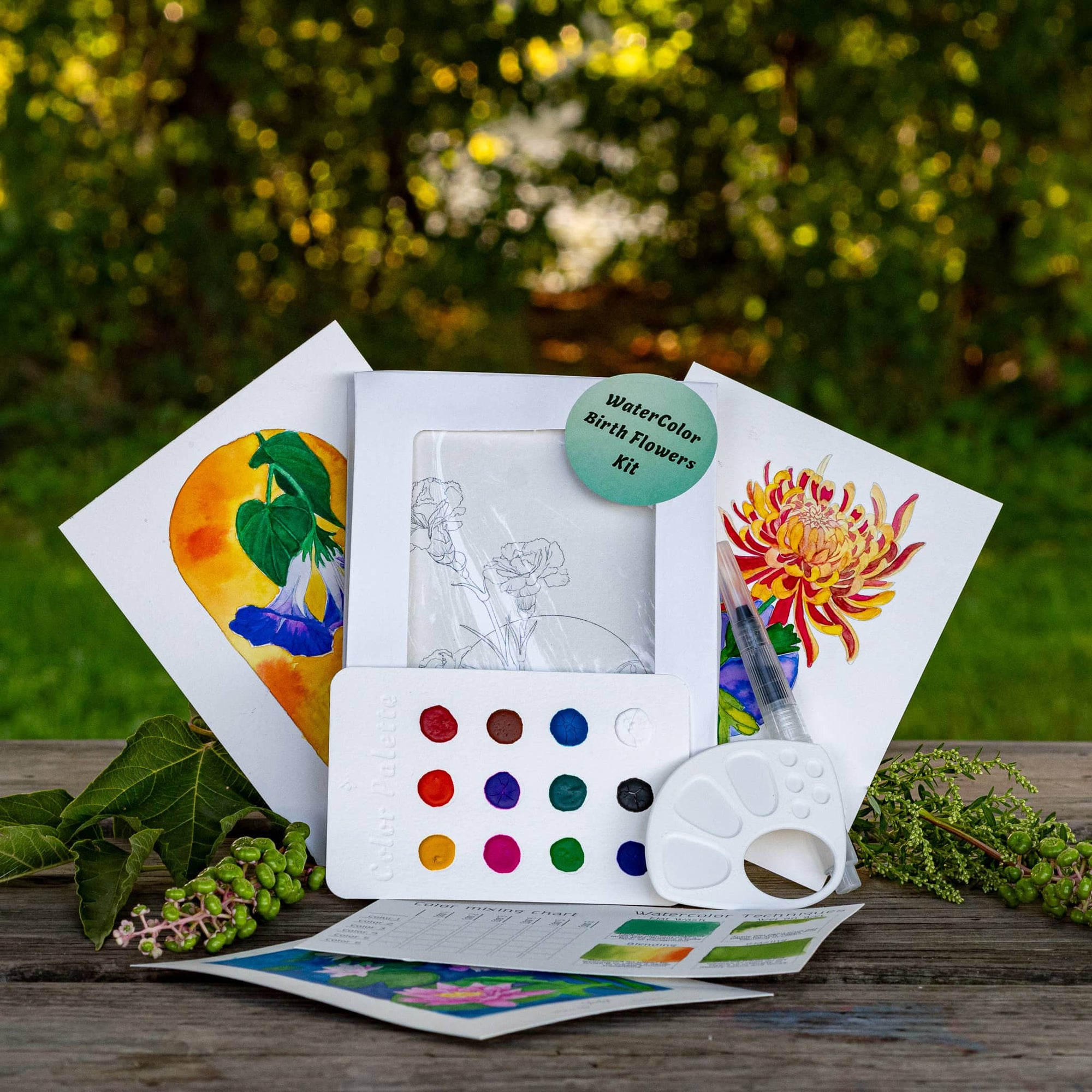Monthly Flowers WaterColor Kit
