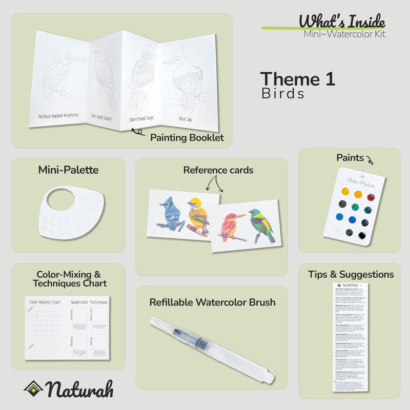 Birds Mini-Watercolor Set