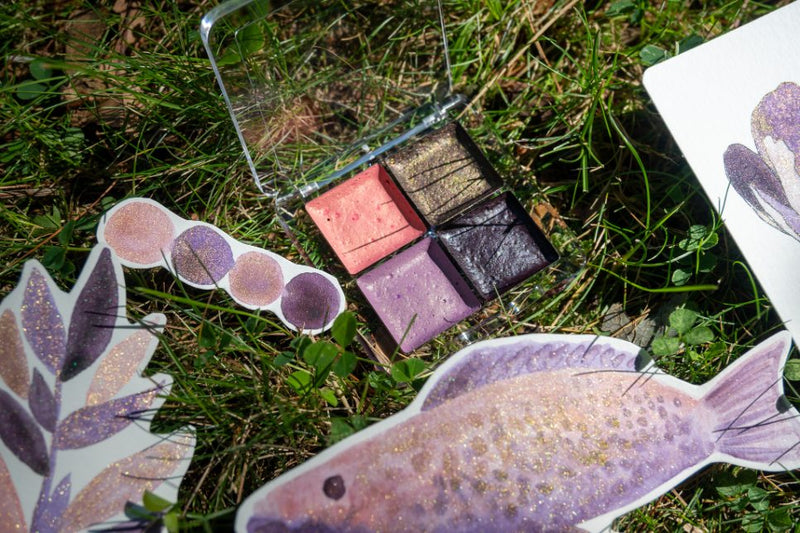 Lilac Watercolor Shimmer Paints