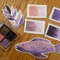 Lilac Watercolor Shimmer Paints