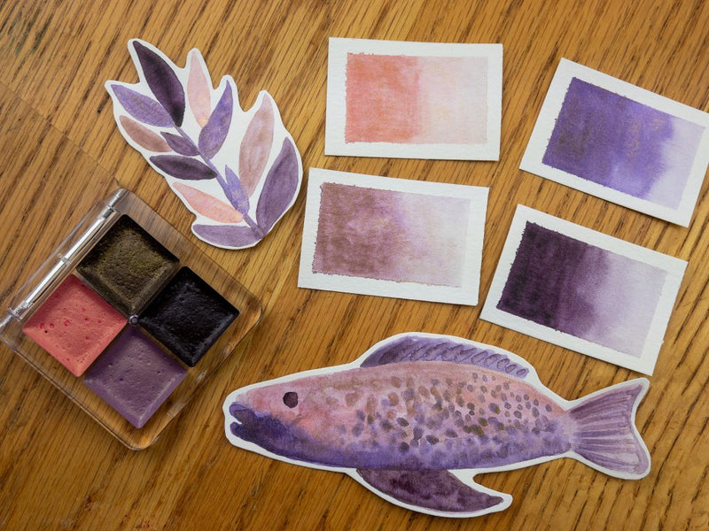 Lilac Watercolor Shimmer Paints