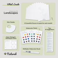 Monthly Flowers WaterColor Kit