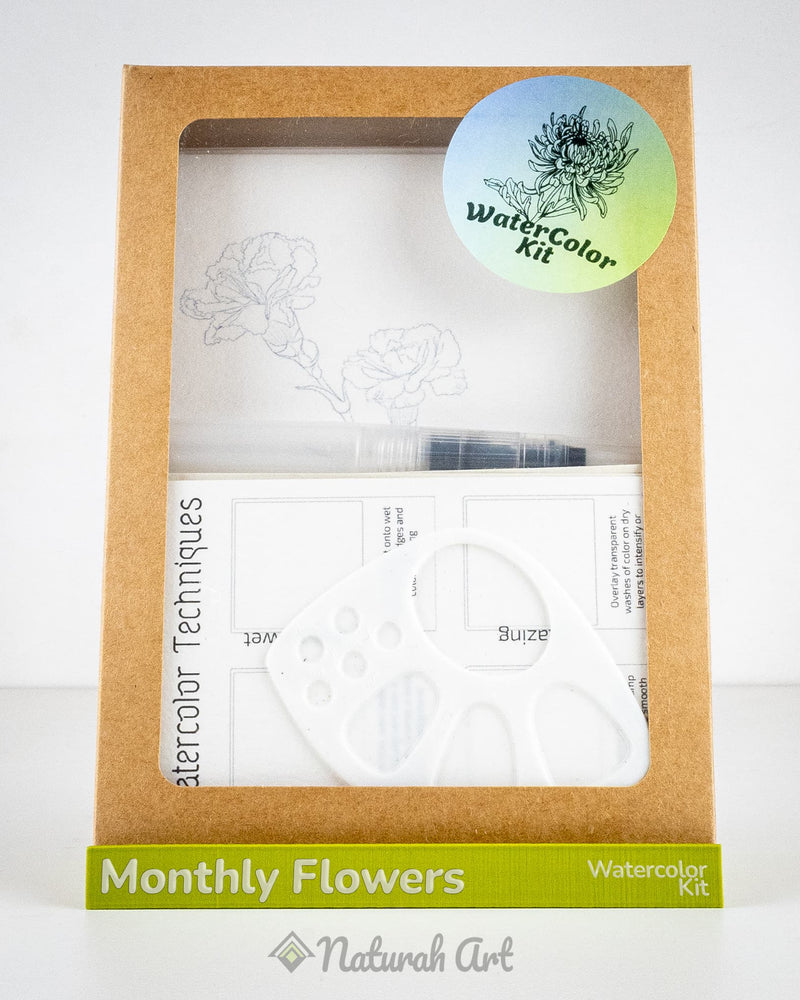 Monthly Flowers WaterColor Kit