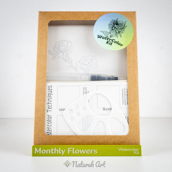 Monthly Flowers WaterColor Set