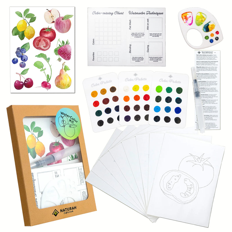 Fruits & Veggies Watercolor Set