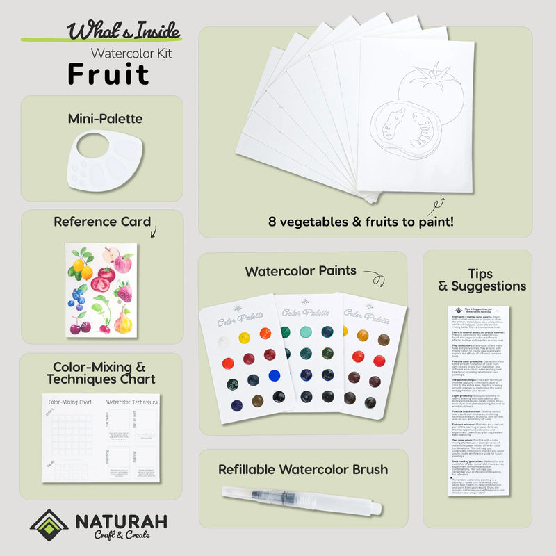 Fruits & Veggies Watercolor Set