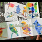 Birds Mini-Watercolor Kit |  PostCards DIY All-in-one