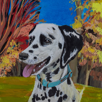 Custom Pet Portrait  ~ 9x12"